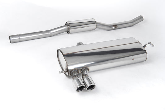 VW Golf MK4 4-Motion V6 - Resonated (Quieter) Cat-Back Exhaust System with Twin Polished Trims