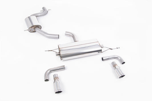 VW Golf GTi Mk6 - Resonated (Quieter) Cat-Back Exhaust System with Polished Trims