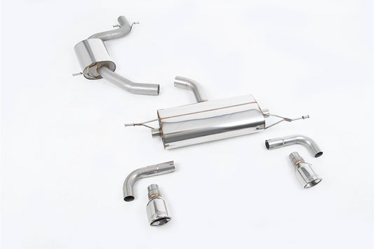 VW Golf GTi Mk6 - Resonated (quieter) Cat-Back Exhaust System with Dual Polished Trims