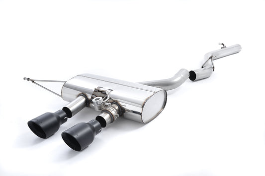 VW Golf R Mk6 - Non-Resonated (Louder) Cat-Back Exhaust System with Cerakote Black Trims