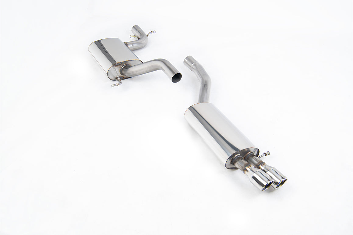 VW Jetta MK5 GLI 2.0T FSI - Resonated (Quieter) Cat-Back Exhaust System with Twin JET Trims