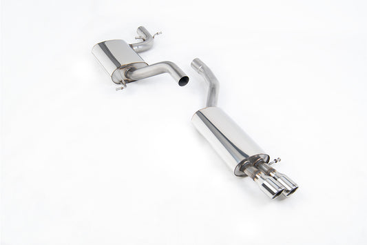VW Jetta MK5 GLI 2.0T FSI - Resonated (Quieter) Cat-Back Exhaust System with Twin JET Trims