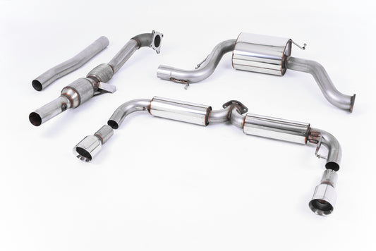 VW Golf Mk6 GTi Edition 35 - Resonated (Quieter) Turbo-Back Exhaust System with Hi-Flow Sports Catalyst &amp; Polished Trims
