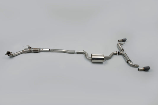 VW Golf GTi Mk6 - Non-Resonated (Louder) Turbo-Back Exhaust System with Hi-Flow Sports Catalyst &amp; Matt-Black Trims