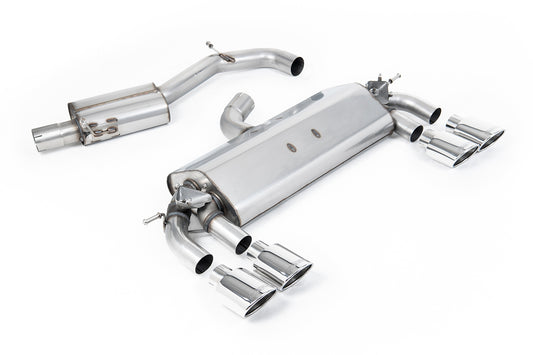 VW Golf R MK7 2.0 TSI (76.2mm systems) - Resonated (Quieter) Cat-Back Exhaust System with Polished Oval Tips
