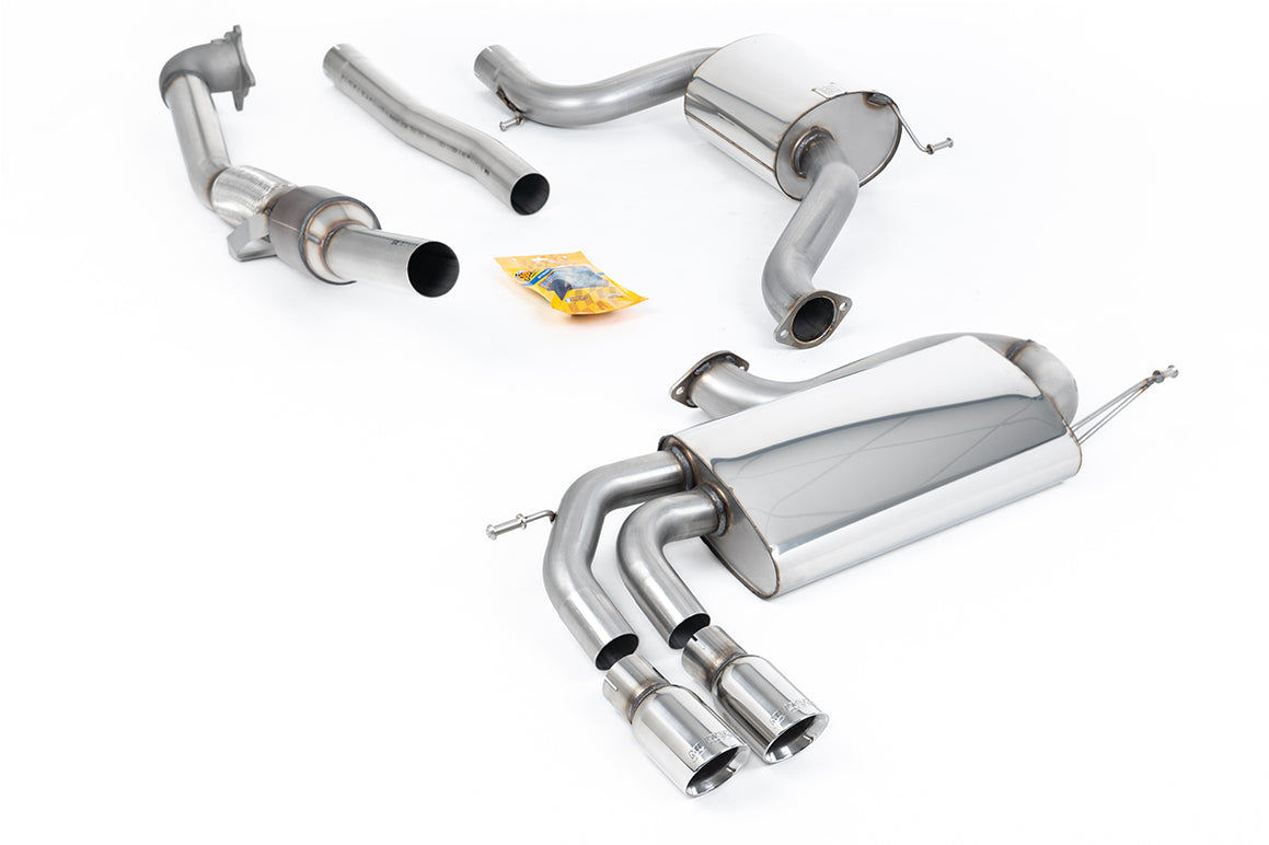 VW Golf Mk5 GTi 2.0T - Resonated (Quieter) Turbo-Back Exhaust System with Hi-Flow Sports Catalyst &amp; Polished Tips