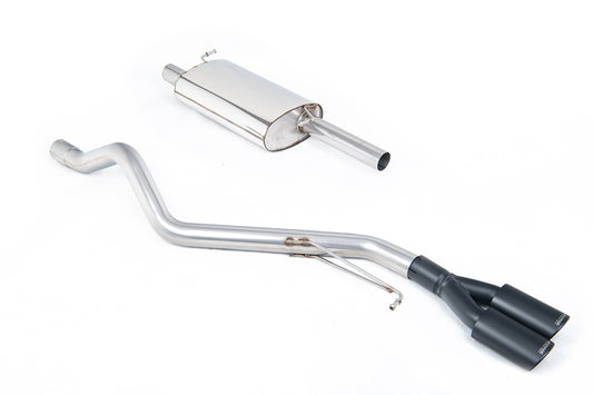 VW T5/T6 SWB - Resonated (Quieter) DPF-Back Exhaust System with Twin Black Oval Outlets