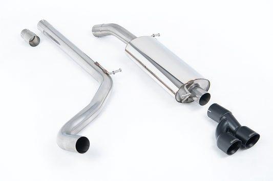 VW Polo R WRC - Non-Resonated (Louder) Cat-Back Exhaust System with Cerakote Black Tips