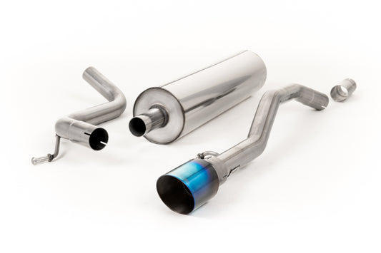 VW Up GTI 115ps &amp; 1.0TSI 90ps - Resonated (Quieter) Cat-Back Exhaust System with GT-90 Burnt Titanium Trim