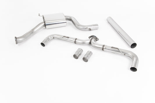 VW Golf MK7.5 GTI (Incl Performance Pack) - Non-Resonated (Louder) Cat-Back Exhaust System with GT-100 Titanium Trims