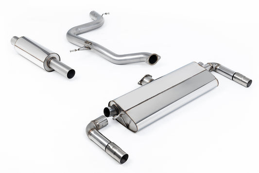 VW Golf MK7.5 GTI (Incl Performance Pack/Non GPF) - Resonated (Quieter) Cat-Back Exhaust System with JET-100 Carbon Trims