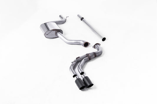 Seat Leon FR 1.8 TSI &amp; VW Golf MK7.5 1.5TSI - Non-Resonated (Louder) Cat-Back Exhaust System with Carbon Trims (GTD Style)