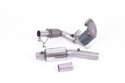 VW Polo GTI 2.0 TSI (AW - 5 Door/Pre Facelift/GPF Models) - Resonated (Quieter) Downpipe with Hi-Flow Sports Cat - For Milltek Cat-Back