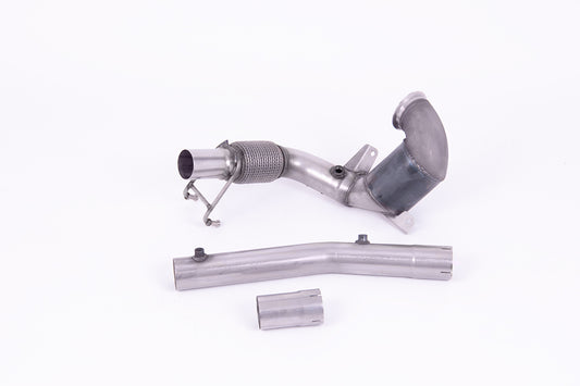 VW Polo GTI 2.0 TSI (AW - 5 Door/Pre Facelift/GPF Models) - Non-Resonated (Louder) Downpipe with Hi-Flow Sports Cat - For Milltek Cat-Back