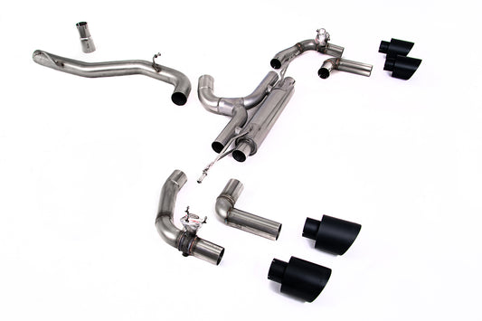 VW Golf R MK8/MK8.5 - 80mm System with Cerakote Black Trims (Race System - Loudest)