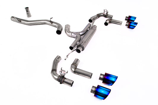 VW Golf R MK8/MK8.5 - 80mm System with Burnt Titanium Trims (Race System - Loudest)