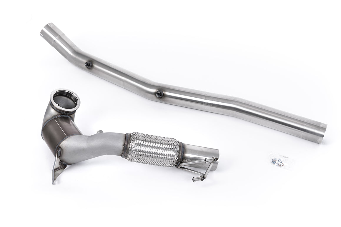 Large Bore Downpipe and Hi-Flow Sports Cat - Fits with Milltek Cat Back (Golf Mk8 R/Audi S3 8Y)