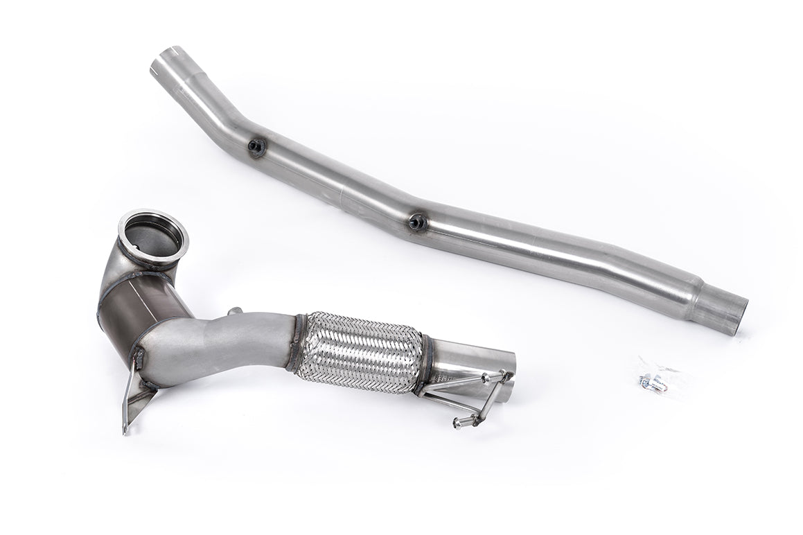 Large Bore Downpipe and Hi-Flow Sports Cat - Fits with OE Cat Back (Golf Mk8 R/Audi S3 8Y)