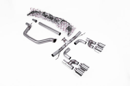 VW Golf GTI Mk8 - Particulate Filter-Back - Golf R Style - Race (Loudest) with Polished Tips
