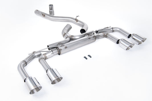 VW Golf R MK8/MK8.5 - 80mm Systems Non Valved with Polished Tips (Race System - Loudest)