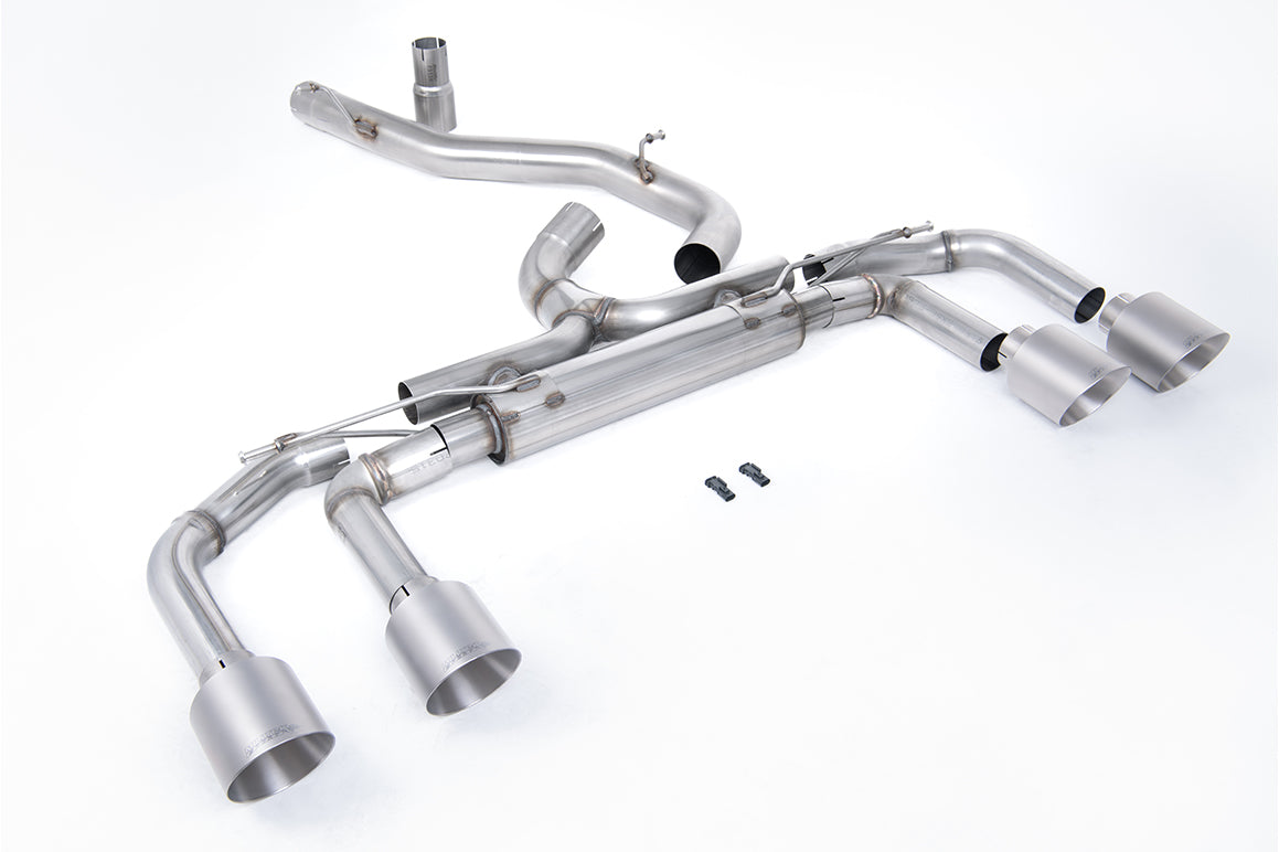 VW Golf R MK8/MK8.5 - 80mm Systems Non Valved with Titanium Tips (Race System - Loudest)