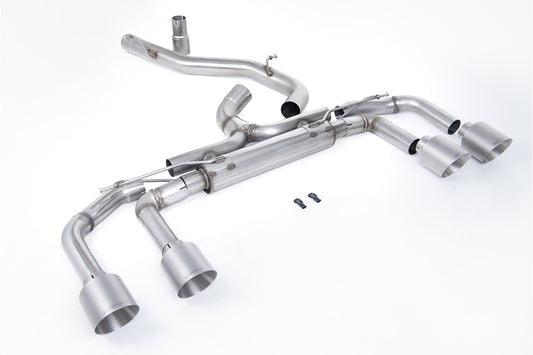 VW Golf R MK8/MK8.5 - 80mm Systems Non Valved with Titanium Tips (Race System - Loudest)
