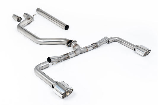 VW Golf GTI Mk8 - 80mm OPF/GPF Back System with OE+ Style Polished Oval Tips (Race System - Loudest)