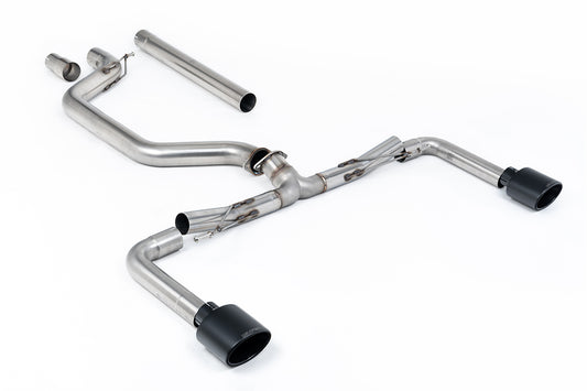 VW Golf GTI Mk8 - 80mm OPF/GPF Back System with OE+ Style Cerakote Black Oval Tips (Race System - Loudest)