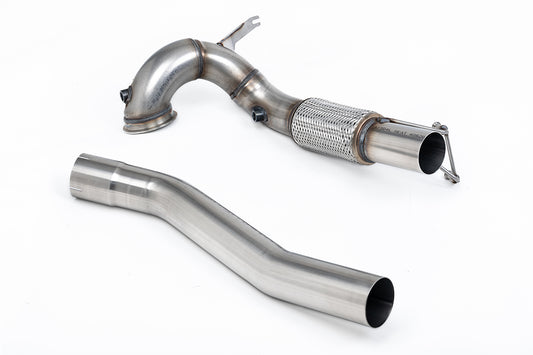 VW Golf GTI Mk8 - 94mm / 3.7inch ID Turbo Outlet to 80mm / 3.15inch Downpipe with Decat (For Milltek Cat-Back)
