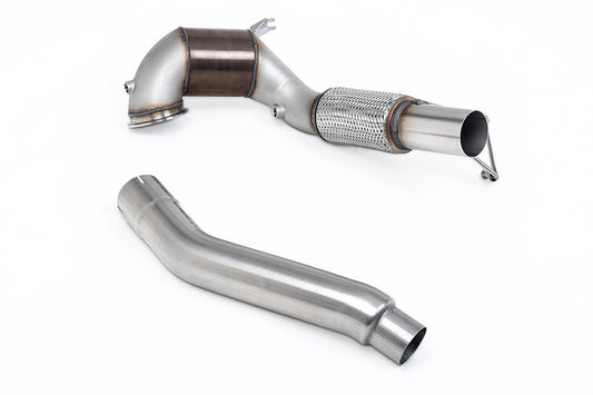 VW Golf GTI Mk8 - 94mm / 3.7inch ID Turbo Outlet to 80mm / 3.15inch Downpipe with 200CPSI NO CEL Race Cat (For OE Cat-Back)