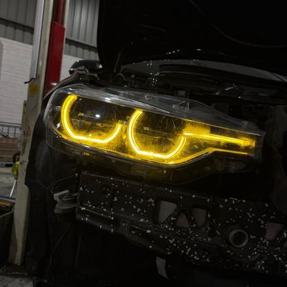 TMC CSL Yellow DRL LED Module Set With Heatsink – BMW F30 / F31 / F32 LCI (2016–2019 BMW LED)