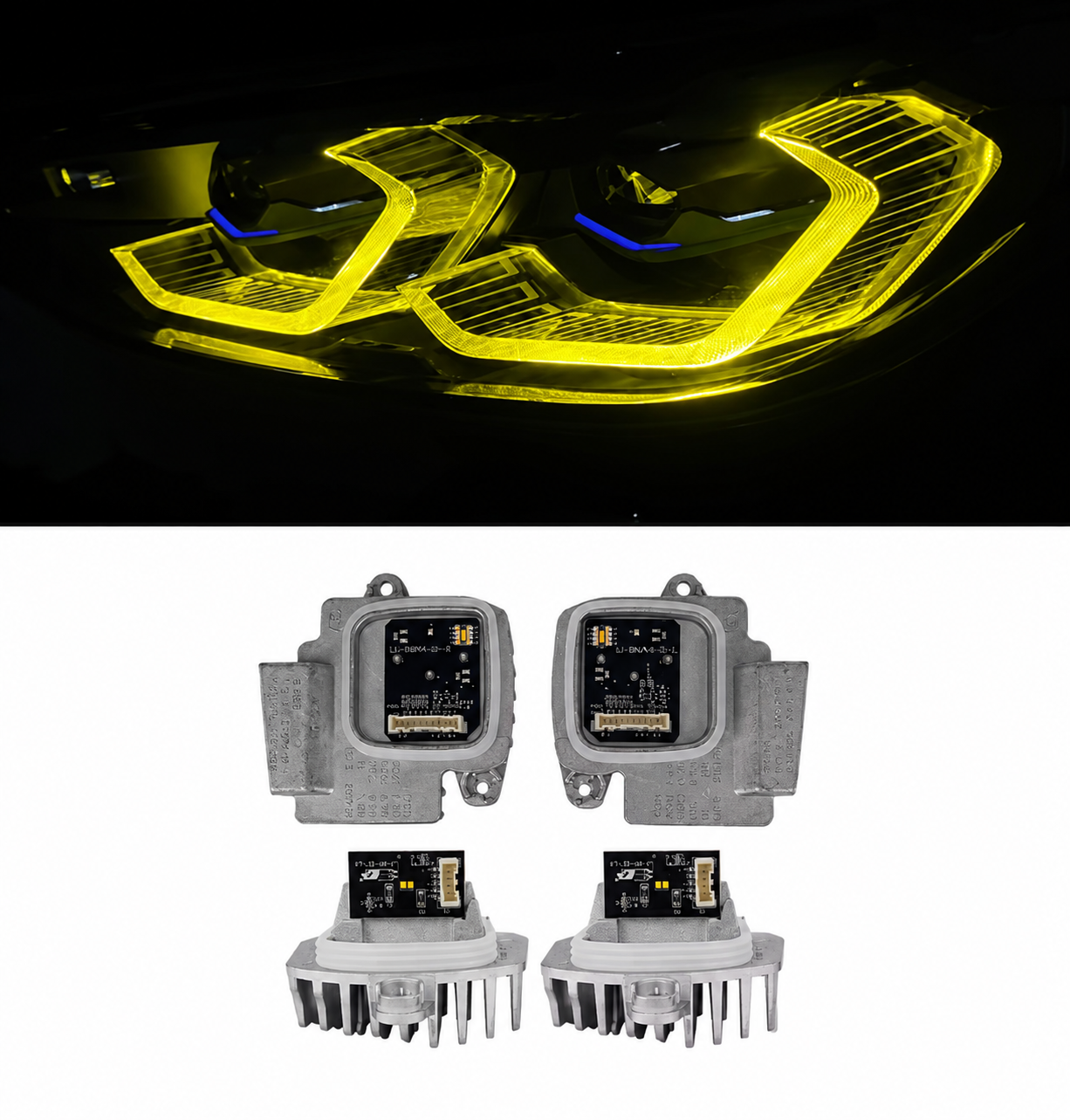 TMC CSL Yellow DRL LED Module Set With Heatsink – BMW G80 / G81 M3 & G82 / G83 M4 (2021–2024)