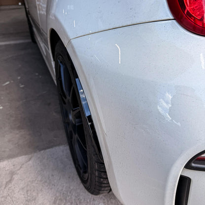 Abarth 500 / 595 / 695 Gloss Black Rear Wheel Arch Splashguard Covers