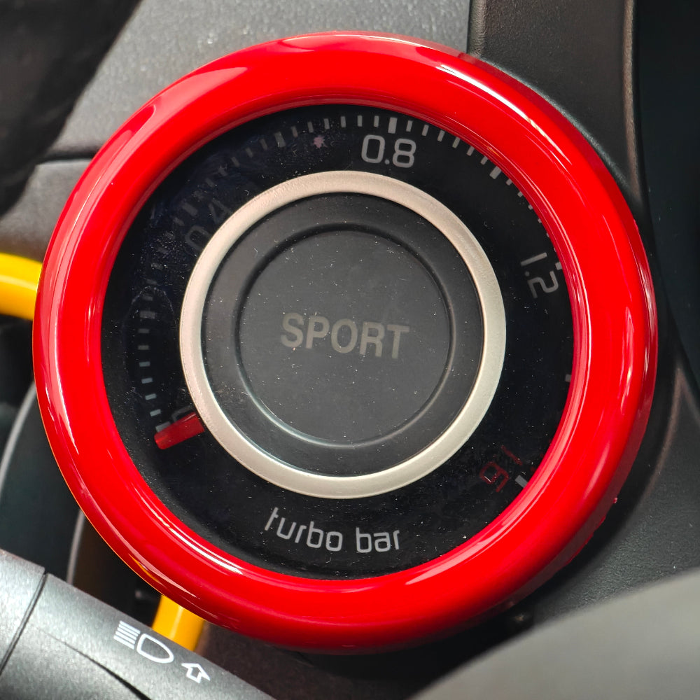 Abarth 500 / 595 / 695 Boost Gauge Pod Ring Face Cover – EU & USA LHD Only