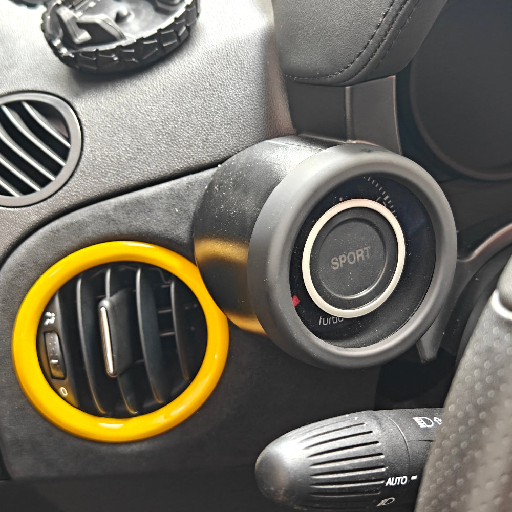 Abarth 500 / 595 / 695 Boost Gauge Pod Ring Face Cover – EU & USA LHD Only
