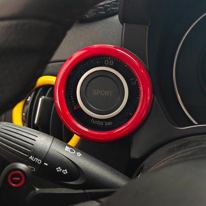 Abarth 500 / 595 / 695 Boost Gauge Pod Ring Face Cover – EU & USA LHD Only