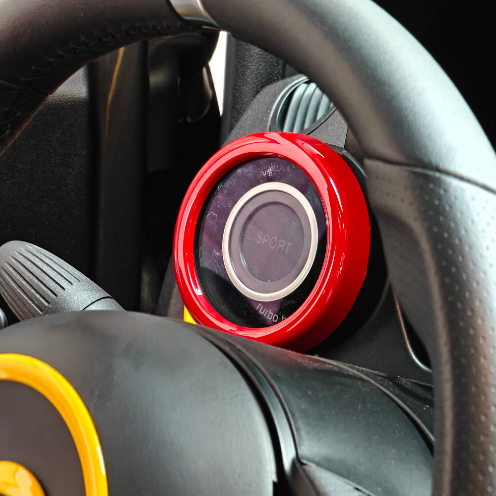 Abarth 500 / 595 / 695 Boost Gauge Pod Ring Face Cover – EU & USA LHD Only