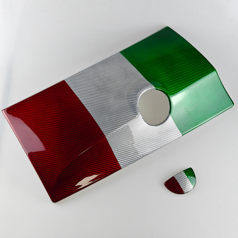 Abarth 500 / 595 / 695 Series 4 Carbon Fibre Glove Box Cover & Handle Cover
