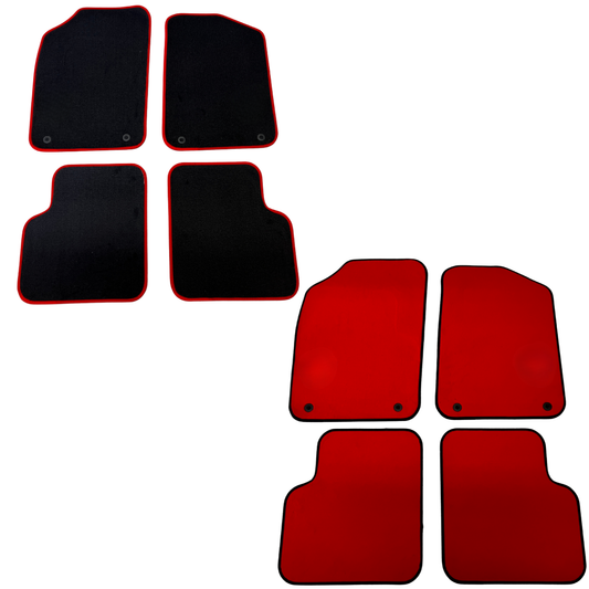 Abarth 500 / 595 / 695 Carpet Mats – Coloured Border (RHD) – TMC Motorsport