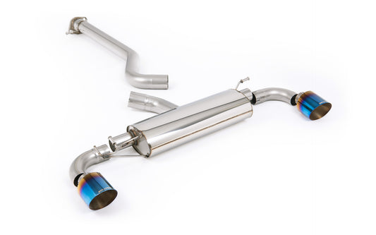 Toyota GR Yaris (Gen 2) - Non-Resonated (Louder) OPF/GPF Back with Burnt/Blue Titanium Trims