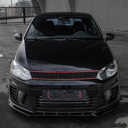Volkswagen Polo Gti Mk5 2009-2014 Front Splitter in Gloss Black