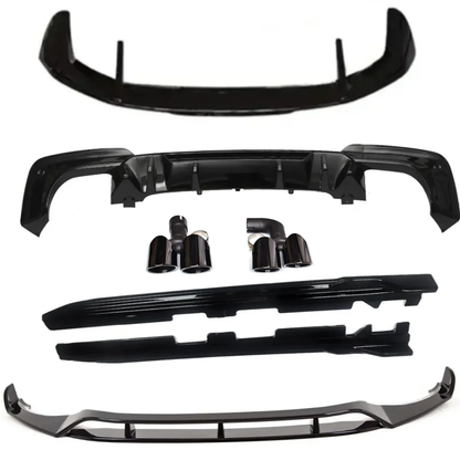 BMW X3 G01 2018-2021 Black Knight Aero Kit With Exhaust Tips In Gloss Black