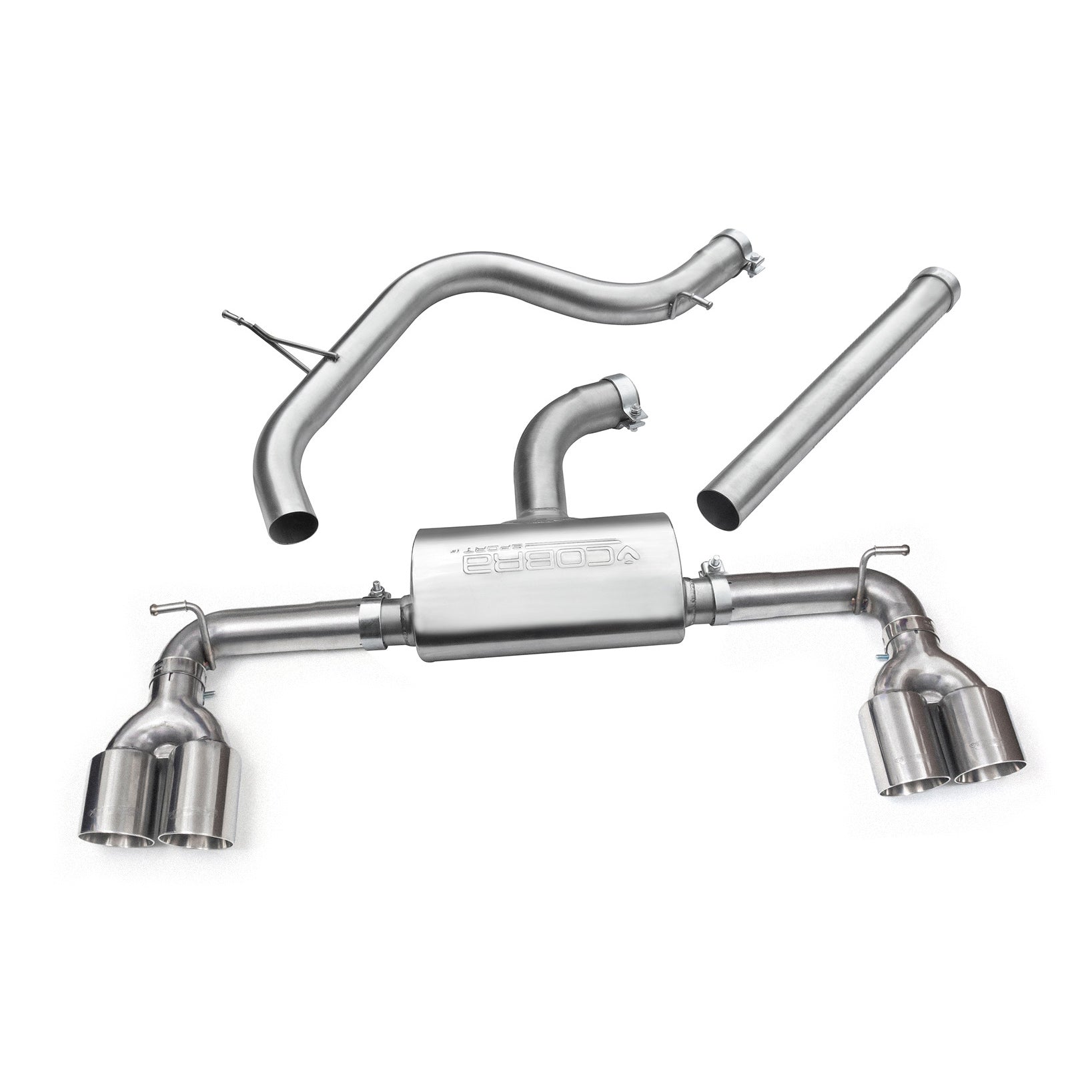 Cobra Sport VW Golf GTI (MK7) 2.0 TSI (5G) (12-17) Quad Exit Cat Back Golf R Style Performance Exhaust - TMC Motorsport