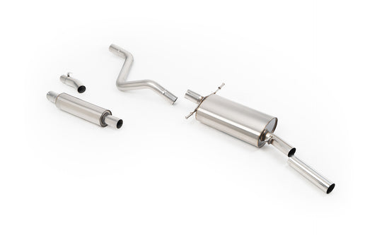 VW Golf GTI Mk1 Cab - Resonated (Quieter) Downpipe-Back System with OE+ Style Polished Tip
