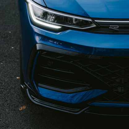 Volkswagen Golf MK8.5 Facelift GTI R R Line Front Splitter In Gloss Black