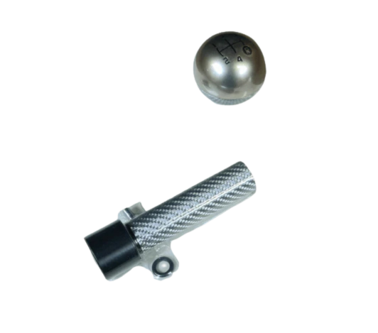 Genuine Abarth Gear Knob – 5 Speed – Silver Carbon Fibre & Aluminium – 500 Abarth Turismo (Unboxed)