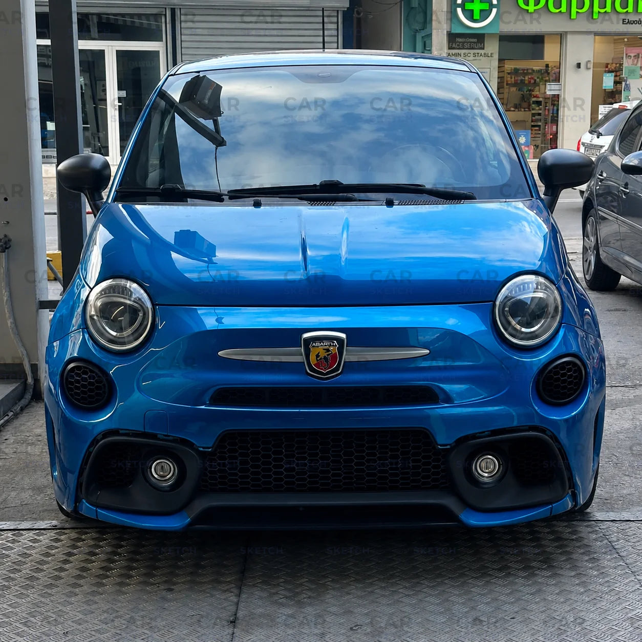 Abarth 595 Restyling / Facelift Front Air Ducts Honeycomb or Air Scoop DRL Delete