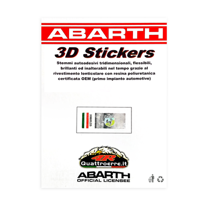 Abarth 3D Scorpione Sticker Silver Shiny Look 65mm