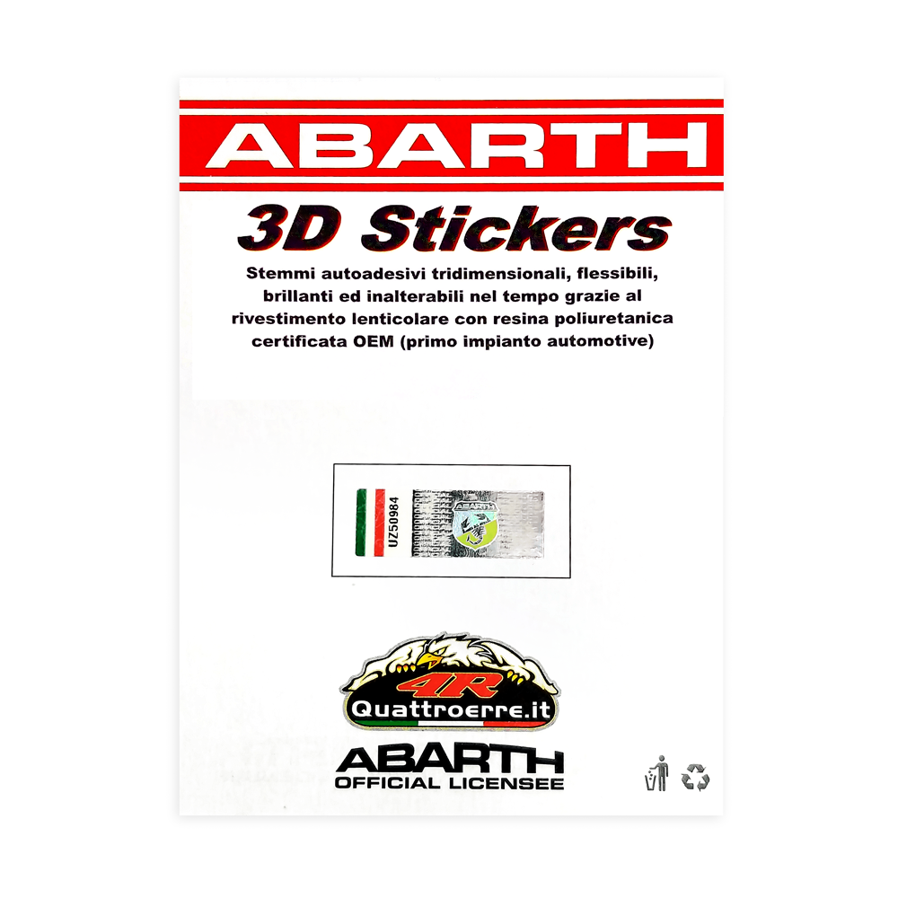 Abarth 3D Scorpione Sticker Black Style 120mm
