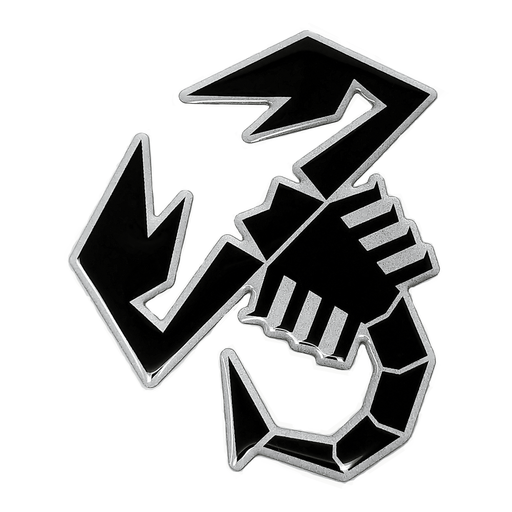 Abarth 3D Scorpione Sticker Black Style 120mm